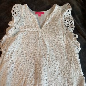Lilly Pulitzer Woman M white eyelet top